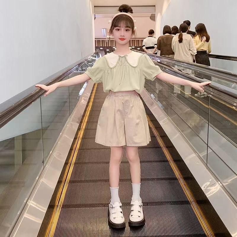 Adorable Pink And Green Girls Summer Outfit Set For Ages Over Eight With Trendy Short Sleeves Green Set,170cm/66.93in
Adorable Pink And Green Girls Summer Outfit Set For Ages Over Eight With Trendy Short Sleeves Green Set,170cm/66.93in