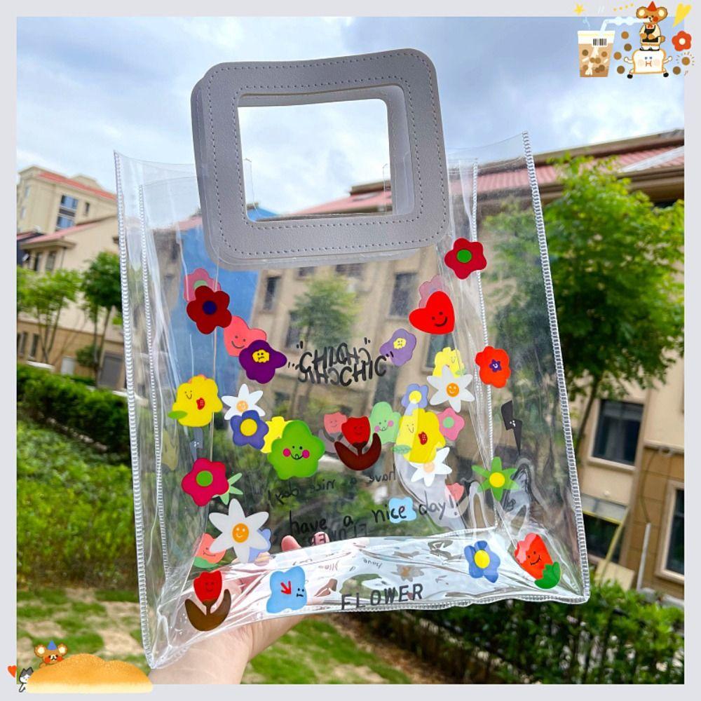 Gift Bag Jelly Bag Flower Cosmetic Storage Bag Fashion PVC Transparent Bag Outdoor style 1
Gift Bag Jelly Bag Flower Cosmetic Storage Bag Fashion PVC Transparent Bag Outdoor style 1