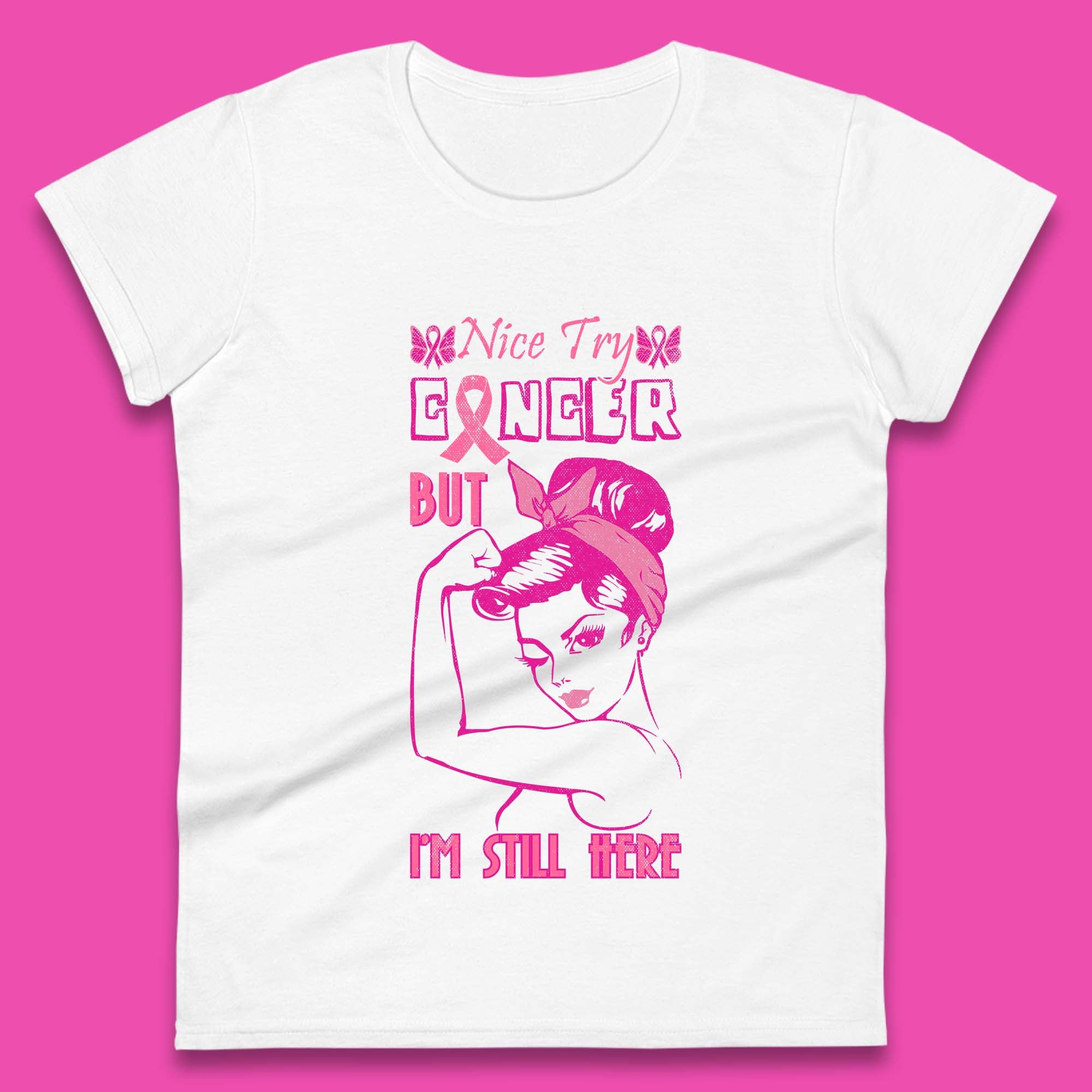 Nice Try Cancer But I m Still Here Breast Cancer Awareness Stronger Than Cancer Womens Tee T Shirt Mens Tops Unisex Top L
Nice Try Cancer But I m Still Here Breast Cancer Awareness Stronger Than Cancer Womens Tee T Shirt Mens Tops Unisex Top L