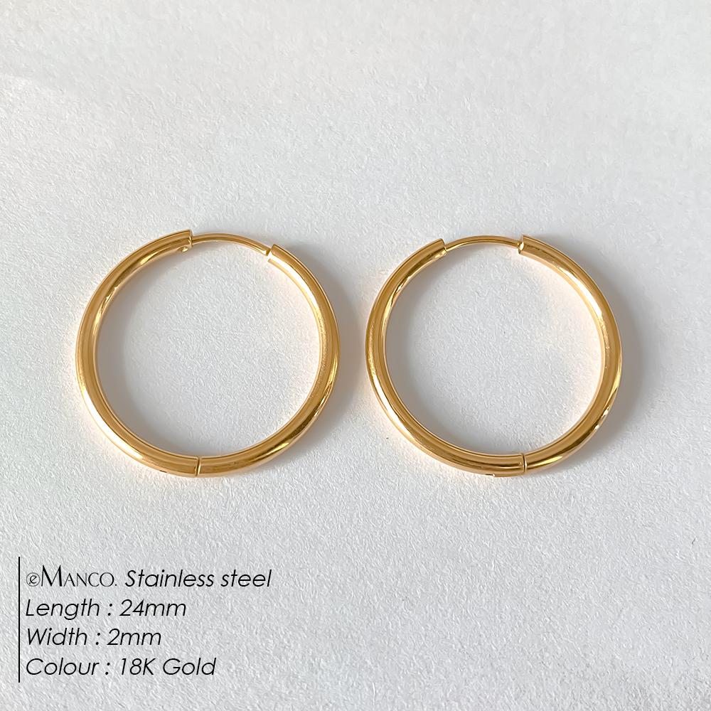 eManco 12/14/18MM Stainless Steel Ear Buckle for Women Simple Classic Small Steel Earrings Stud Thin Hoops Earrings Jewelry Gift
eManco 12/14/18MM Stainless Steel Ear Buckle for Women Simple Classic Small Steel Earrings Stud Thin Hoops Earrings Jewelry Gift