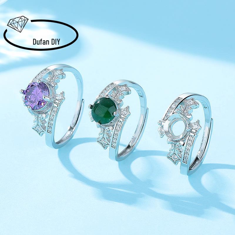 Elegant White Gold Plated Copper Women s Ring with Emerald and Imitation Diamonds, 925 Silver DIY Setting Adjustable Opening
Elegant White Gold Plated Copper Women s Ring with Emerald and Imitation Diamonds, 925 Silver DIY Setting Adjustable Opening
