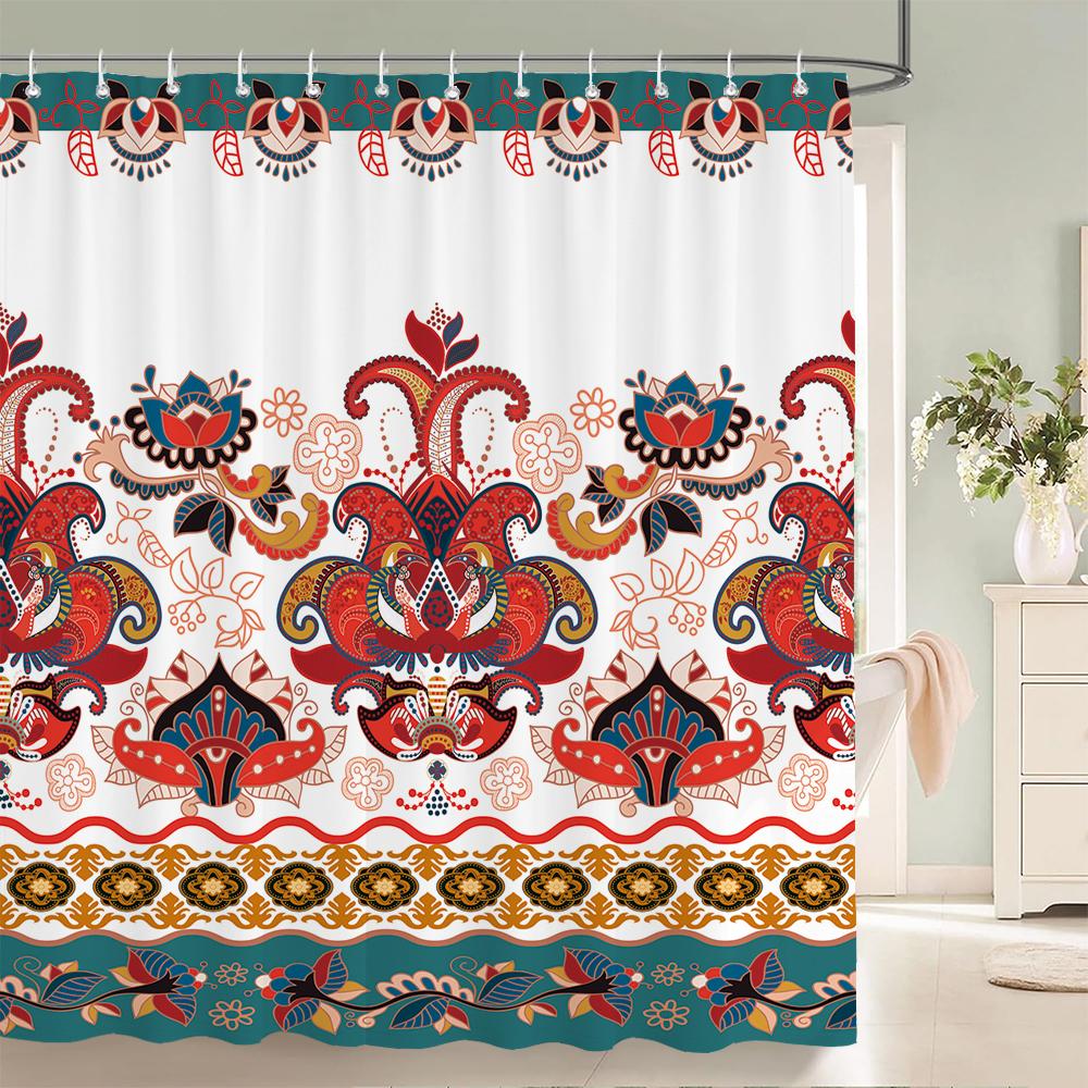 Indian Bohemia Printed Shower Curtains Frabic Waterproof Polyester Decor Bohemian Style Bath Curtain With Hooks 240X180Cm W60H190(CM)-1 Pcs
Indian Bohemia Printed Shower Curtains Frabic Waterproof Polyester Decor Bohemian Style Bath Curtain With Hooks 240X180Cm W60H190(CM)-1 Pcs
