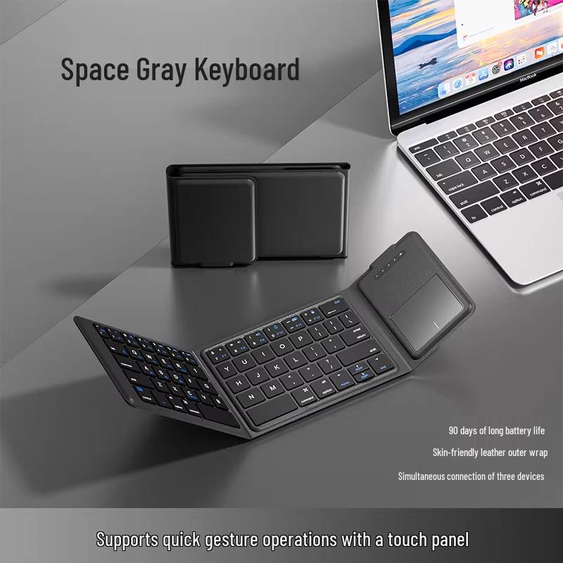 Portable Foldable Bluetooth Keyboard & Touchpad Set for Laptops, iPads, Tablets, Phones with Wireless Mouse
Portable Foldable Bluetooth Keyboard & Touchpad Set for Laptops, iPads, Tablets, Phones with Wireless Mouse