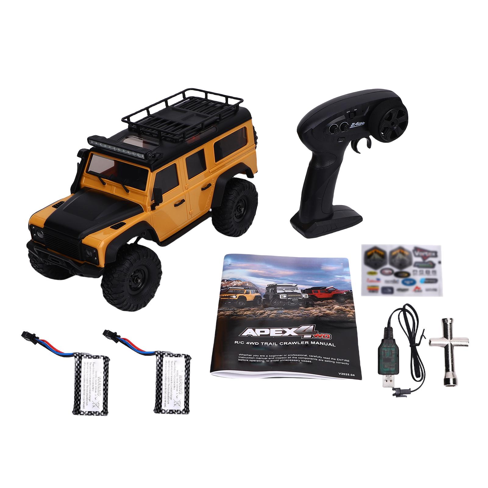 1 16 Scale RC Crawler, 2.4GHz Remote Control 4WD Off Road Car, All Terrain Electric Toy Truck with LED Lights, Climbing
1 16 Scale RC Crawler, 2.4GHz Remote Control 4WD Off Road Car, All Terrain Electric Toy Truck with LED Lights, Climbing