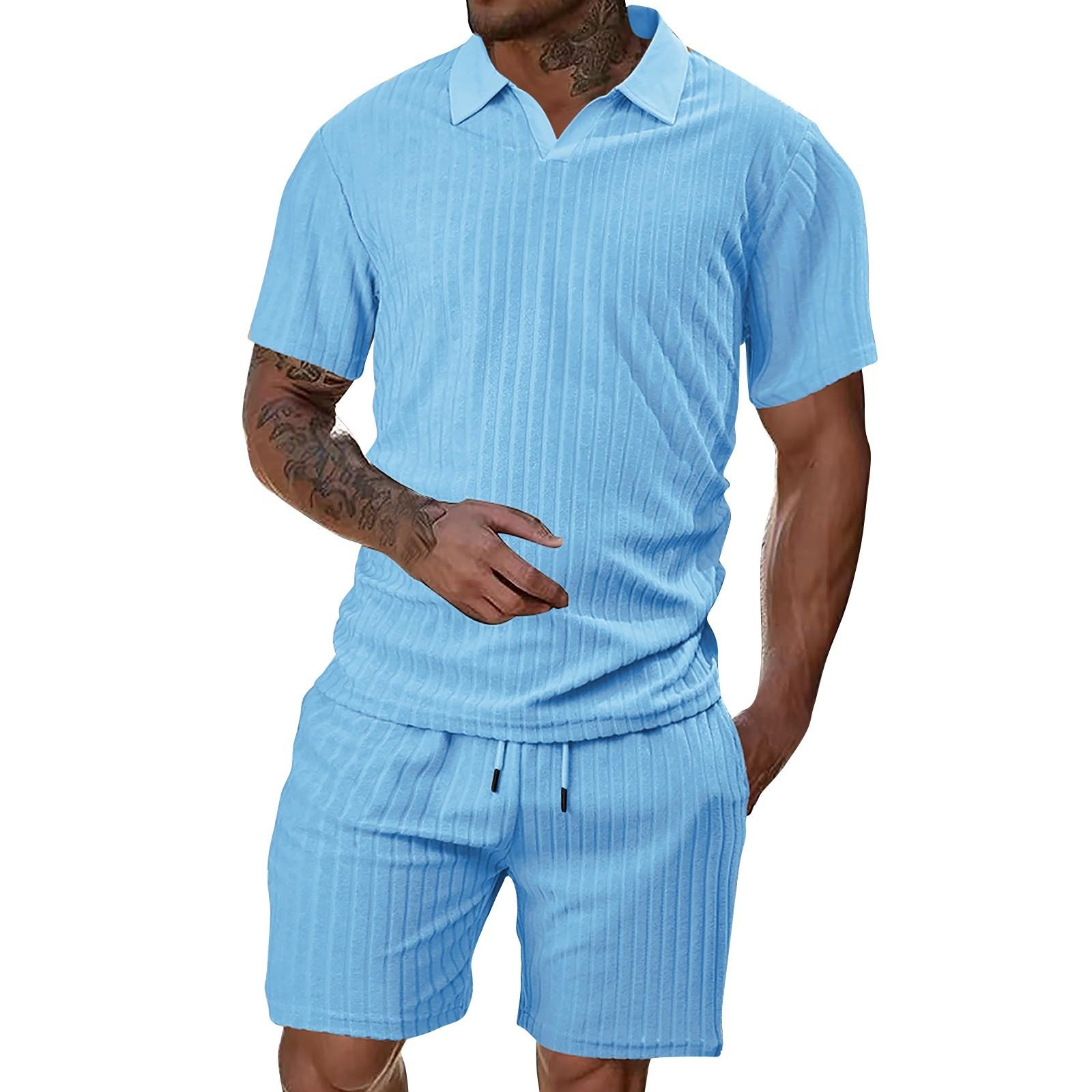 Мужской летний однотонный комплект с V-образным вырезом и короткими рукавами для активного отдыха и занятий спортом XXL светло-синий
Мужской летний однотонный комплект с V-образным вырезом и короткими рукавами для активного отдыха и занятий спортом XXL светло-синий