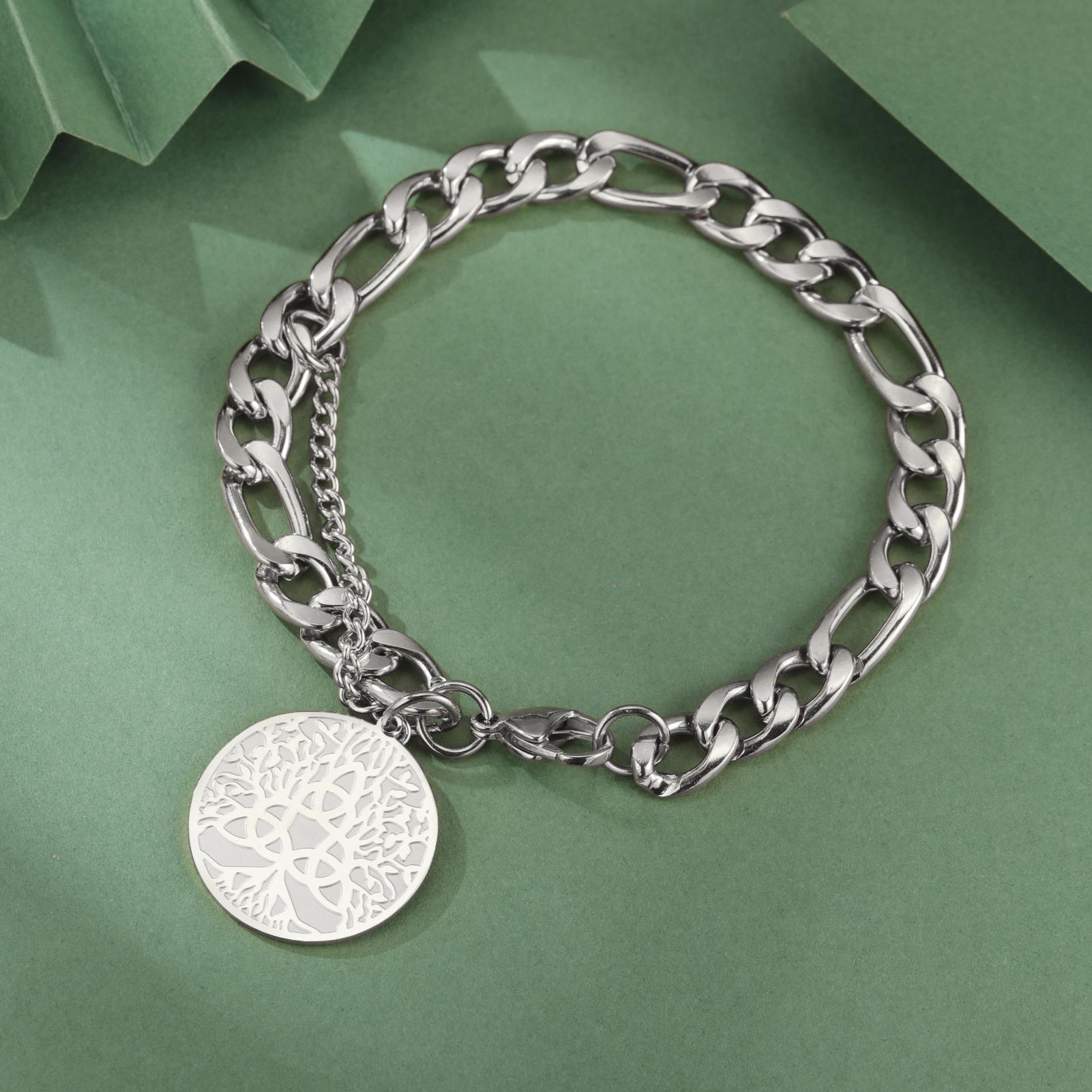 LIKGREAT Trinity Knot Tree of Life Bracelet for Men Women Stainless Steel Crescent Moon Goddess Medallion Pendant Jewelry Gift 21cm
LIKGREAT Trinity Knot Tree of Life Bracelet for Men Women Stainless Steel Crescent Moon Goddess Medallion Pendant Jewelry Gift 21cm