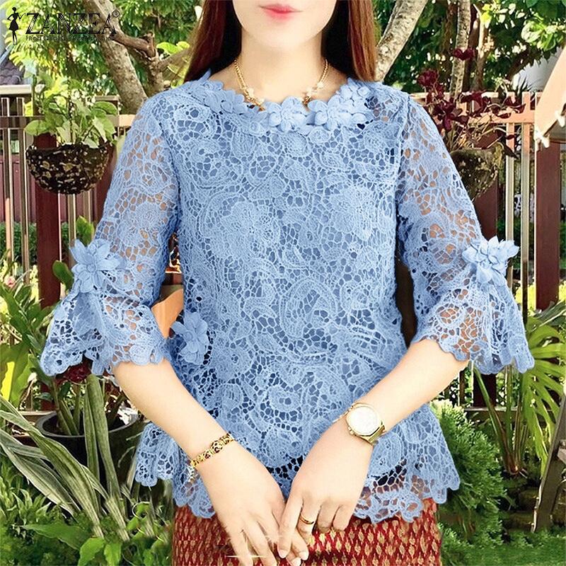 ZANZEA Women Casual Round Neck 3/4 Sleeve Lace Patchwork Blouse 4XL синій
ZANZEA Women Casual Round Neck 3/4 Sleeve Lace Patchwork Blouse 4XL синій