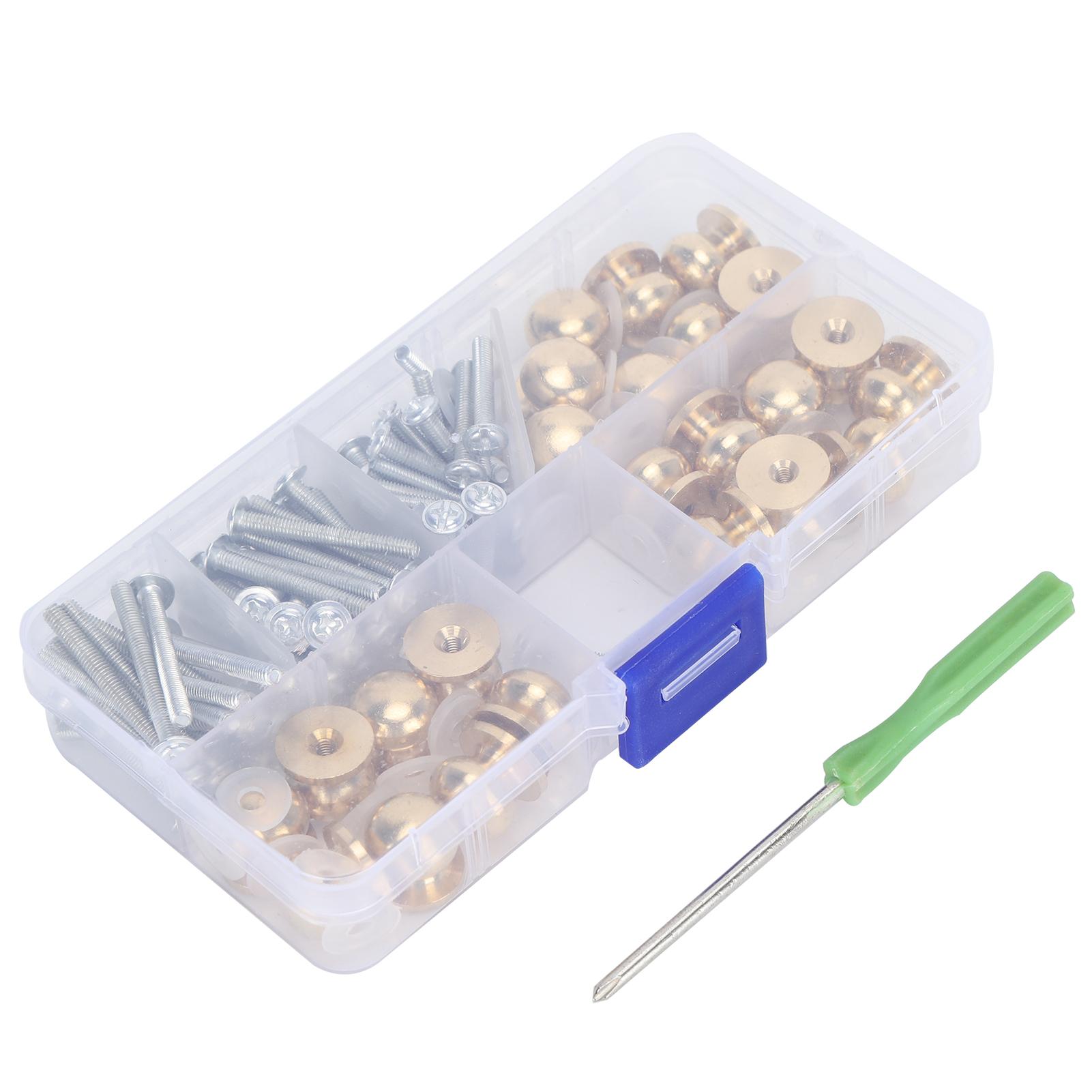 Nail Rivet Brass Round Head with Screw Luggage Accessories Craft Supplies 13 x 11mm
Nail Rivet Brass Round Head with Screw Luggage Accessories Craft Supplies 13 x 11mm