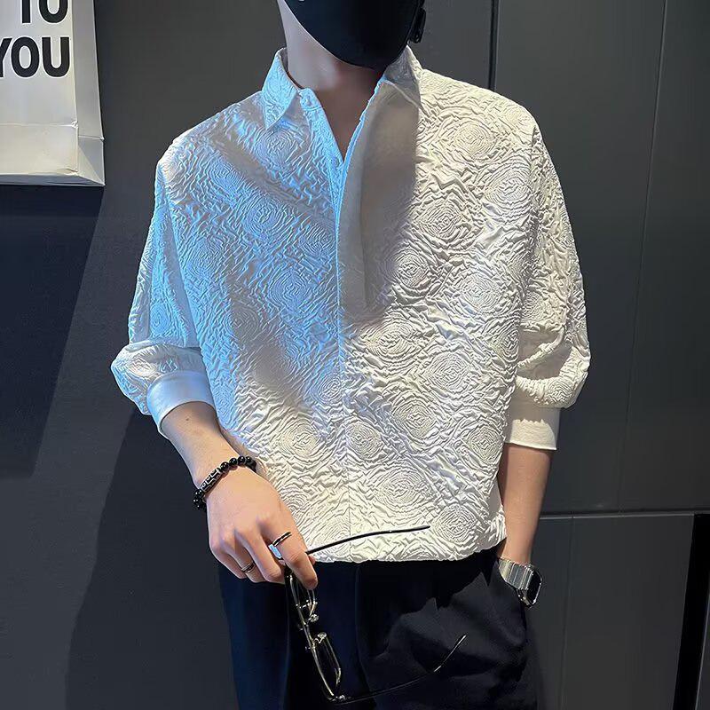 Мужская летняя рубашка для работы с коротким рукавом в стиле ретро - Тонкая, свободного кроя с отложным воротником L белый
Мужская летняя рубашка для работы с коротким рукавом в стиле ретро - Тонкая, свободного кроя с отложным воротником L белый