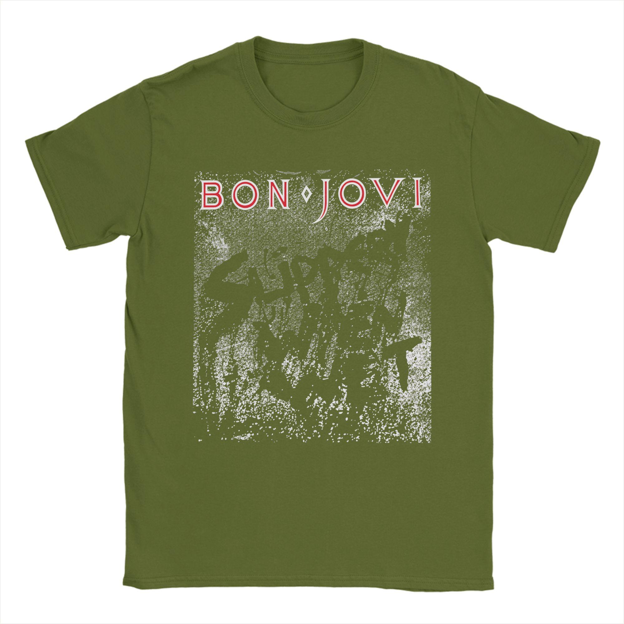 Men s Bon Jovi Slippery Cover T Shirt 100% Cotton Clothing Vintage Short Sleeve Round Neck Tee Shirt Summer T-Shirts 4XL
Men s Bon Jovi Slippery Cover T Shirt 100% Cotton Clothing Vintage Short Sleeve Round Neck Tee Shirt Summer T-Shirts 4XL