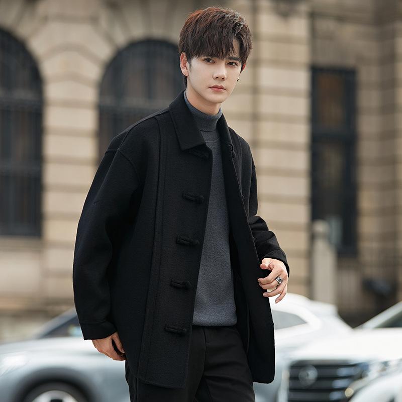 Осенне-зимнее мужское двухстороннее кашемировое пальто средней и короткой длины, утолщенное китайское шерстяное пальто-тренч 2XL чёрный
Осенне-зимнее мужское двухстороннее кашемировое пальто средней и короткой длины, утолщенное китайское шерстяное пальто-тренч 2XL чёрный