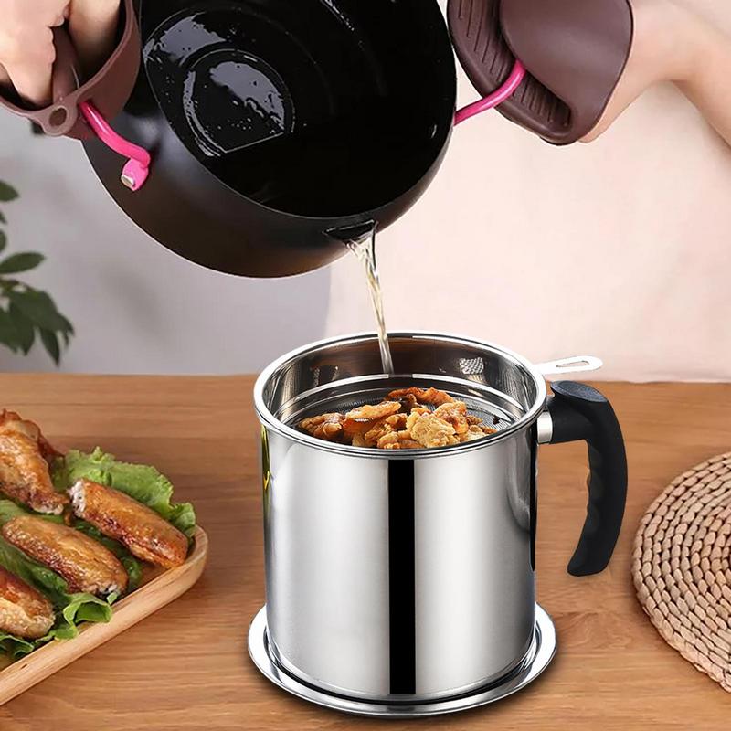 1.4L Stainless Steel Household Oil Filter Pot Lard Strainer Tank Container Jug Large Capacity Storage Can Kitchen Cooking Tools Poland
1.4L Stainless Steel Household Oil Filter Pot Lard Strainer Tank Container Jug Large Capacity Storage Can Kitchen Cooking Tools Poland