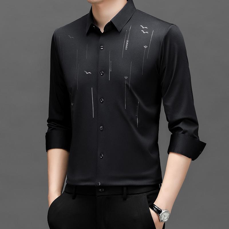 New Men s Seamless Shirt Long Sleeve Middle-aged Men s Shirt Men s Top 4XL чорний
New Men s Seamless Shirt Long Sleeve Middle-aged Men s Shirt Men s Top 4XL чорний