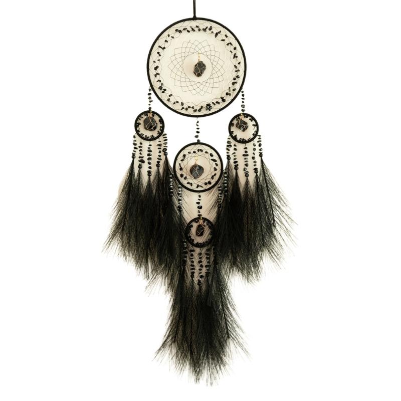 Handcrafts Dreamcatchers with Pampas Grass and Crystal Stone for Home Wall Hanging Decoration and Peaceful Ambiances чорний
Handcrafts Dreamcatchers with Pampas Grass and Crystal Stone for Home Wall Hanging Decoration and Peaceful Ambiances чорний
