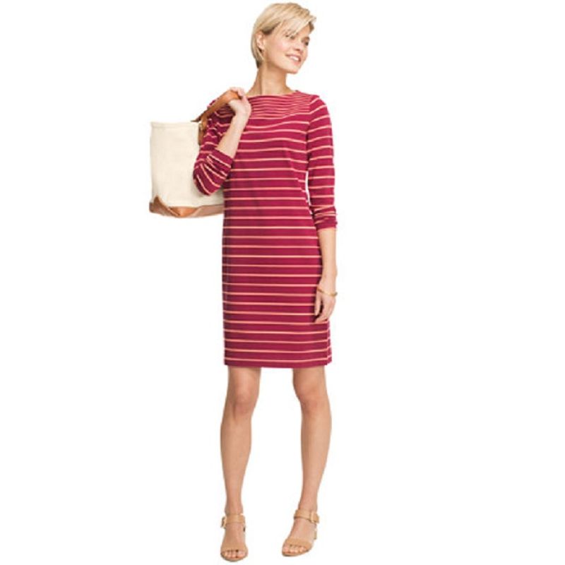 Cotton Cloth Knitting Stripes Long Sleeves Dress 23 Spring & Fall Straight Skirt Fashion Plus Size Female Slim Looking Skin Color Lifting 271 Red with Stripes 8
Cotton Cloth Knitting Stripes Long Sleeves Dress 23 Spring & Fall Straight Skirt Fashion Plus Size Female Slim Looking Skin Color Lifting 271 Red with Stripes 8