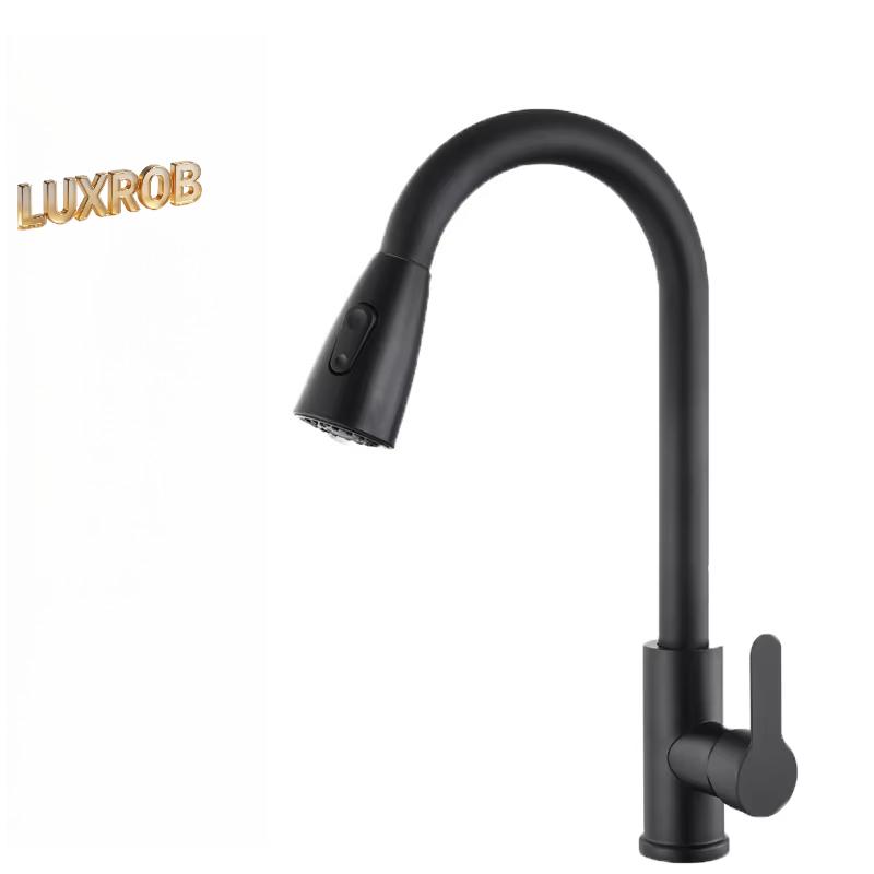 2026 New Kitchen Faucet Single Hole Pull Out Spout Kitchen Sink Mixer Tap Stream Sprayer Head Chrome/Black Mixer Tap
2026 New Kitchen Faucet Single Hole Pull Out Spout Kitchen Sink Mixer Tap Stream Sprayer Head Chrome/Black Mixer Tap