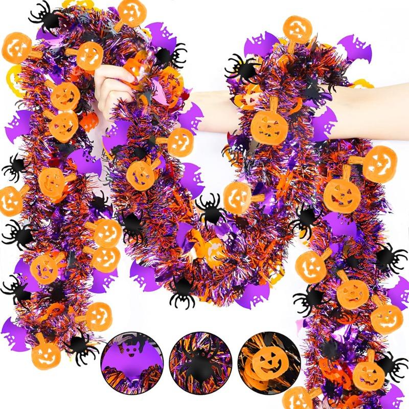 2m Halloween Wreath Pendant Glitter Plastic Bat Pumpkin Halloween Door Hanging For Home Garden Decoration Halloween Decor
2m Halloween Wreath Pendant Glitter Plastic Bat Pumpkin Halloween Door Hanging For Home Garden Decoration Halloween Decor