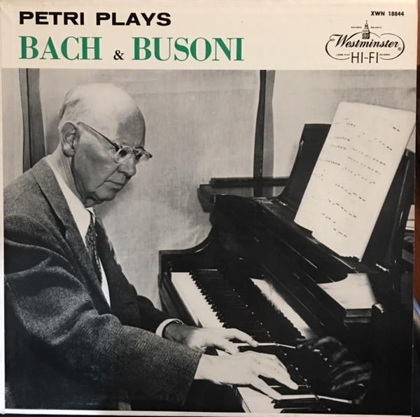 LP Record EGON PETRI PLAYS JOHANN SEBASTIAN B Fantasia Contrappuntistica Busoni XWN18844 Westminster 1959 US Classical Used
LP Record EGON PETRI PLAYS JOHANN SEBASTIAN B Fantasia Contrappuntistica Busoni XWN18844 Westminster 1959 US Classical Used