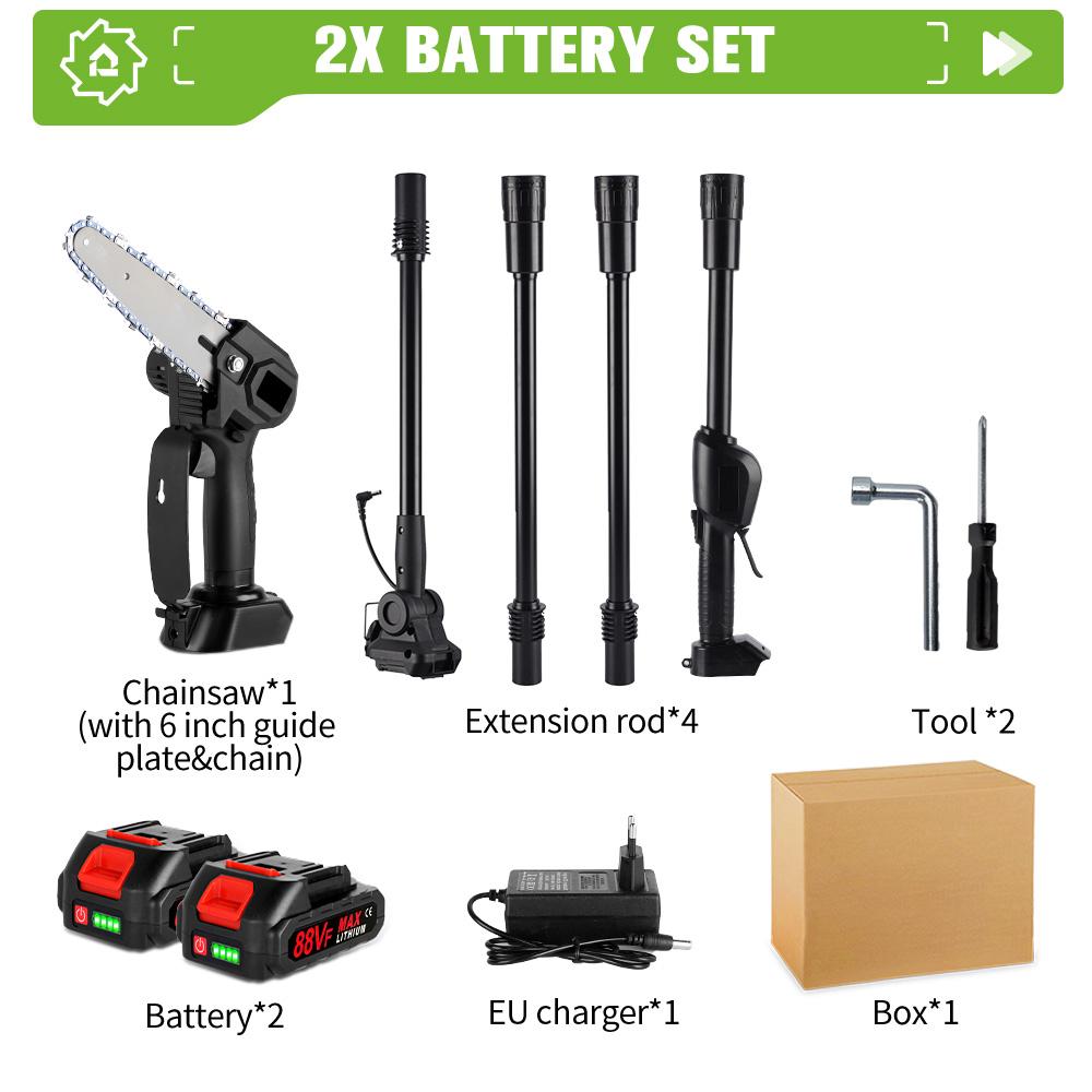 3500 Вт 2,25 м аккумуляторная электрическая высокая пила для веток телескопическая цепная пила секатор домашний садовый инструмент для обрезки для Makita 18 В аккумулятор 2 Battery EU Plug
3500 Вт 2,25 м аккумуляторная электрическая высокая пила для веток телескопическая цепная пила секатор домашний садовый инструмент для обрезки для Makita 18 В аккумулятор 2 Battery EU Plug