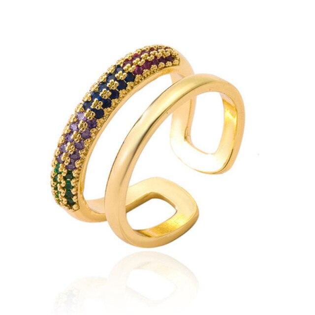 High Quality Colorful Aaa Cubic Zirconia Finger Ring Jewelry Gold Color Color For Women Color Bridal Wedding Occasion RingTrendy Rings Resizable
High Quality Colorful Aaa Cubic Zirconia Finger Ring Jewelry Gold Color Color For Women Color Bridal Wedding Occasion RingTrendy Rings Resizable