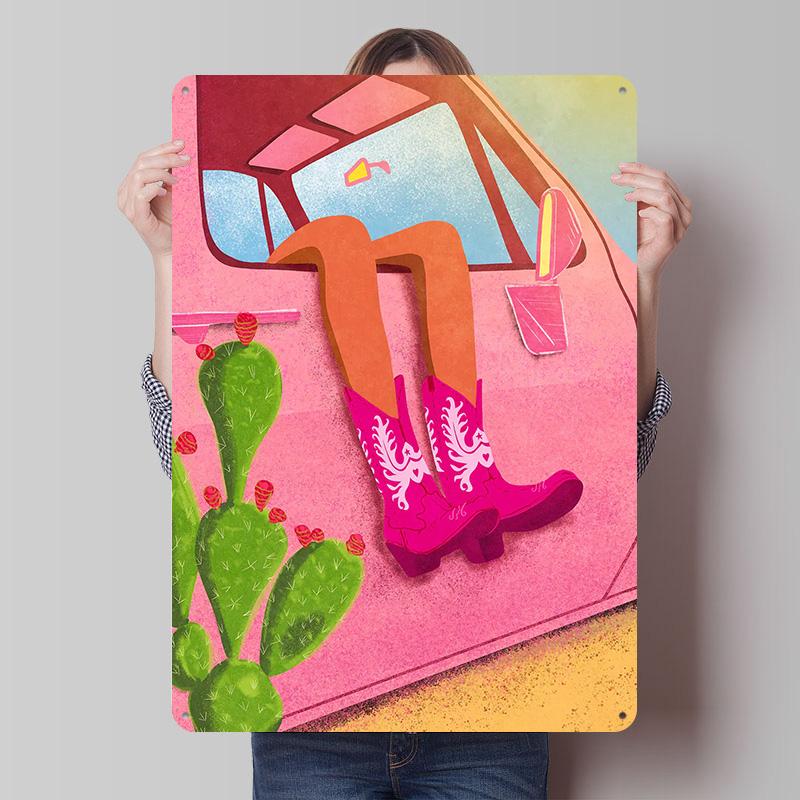 Pink Cowboy Boots Tinplate Poster Customized Wall Art Vintage Metal Signs Retro Tin Plaque for Decoration At Home Coffee Bar 7.9x11.8In(20x30cm)
Pink Cowboy Boots Tinplate Poster Customized Wall Art Vintage Metal Signs Retro Tin Plaque for Decoration At Home Coffee Bar 7.9x11.8In(20x30cm)