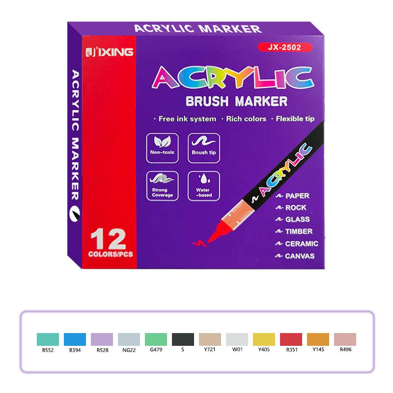 Acrylic Paint Marker Pens 12-84 Colors Soft Brush Nib Student Art Markers For Glass Stone Metal Glass Wood Plastic Paper
Acrylic Paint Marker Pens 12-84 Colors Soft Brush Nib Student Art Markers For Glass Stone Metal Glass Wood Plastic Paper