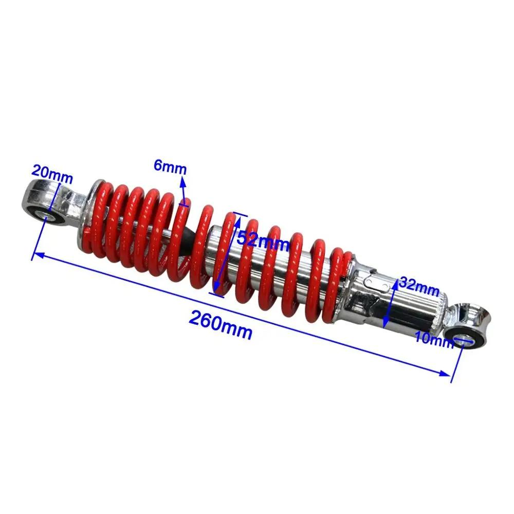Premium 400LBS 250 260 270 290mm Front Suspension Shock Absorber For Motorcycle 50cc 70 90 110cc Dirt Pit Bike ATV Go Kart 260mm
Premium 400LBS 250 260 270 290mm Front Suspension Shock Absorber For Motorcycle 50cc 70 90 110cc Dirt Pit Bike ATV Go Kart 260mm