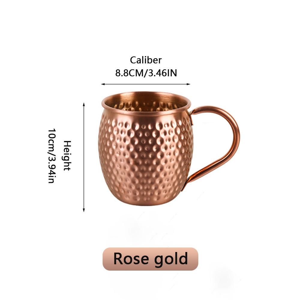 Moscow Pony Cup, hammer patterned cup with 304 stainless steel inner liner, suitable for cold drinks, beer, cocktails, bars розового золота
Moscow Pony Cup, hammer patterned cup with 304 stainless steel inner liner, suitable for cold drinks, beer, cocktails, bars розового золота