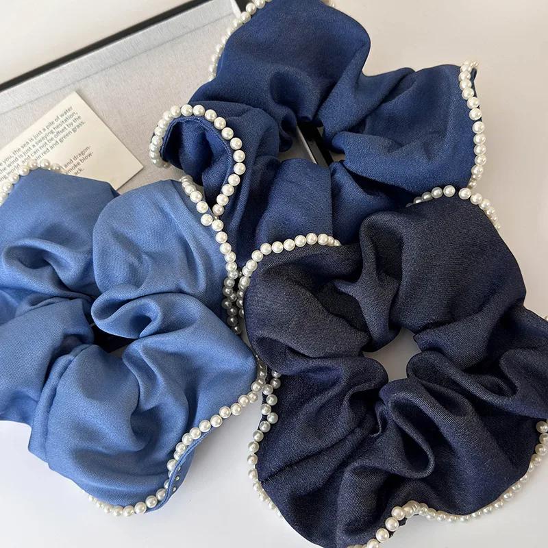 Retro Elegant Pearl Hair Scrunchies Headband Cowboy Color Hair Rope for WomensGirl Fashion Temperament Hair Tie Lady Rubber Band
Retro Elegant Pearl Hair Scrunchies Headband Cowboy Color Hair Rope for WomensGirl Fashion Temperament Hair Tie Lady Rubber Band