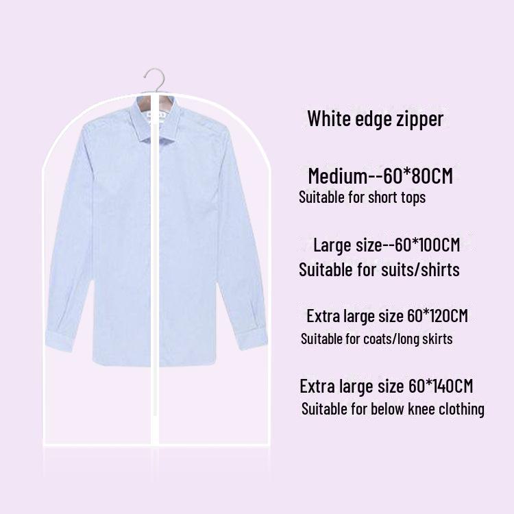 Прозорий пилозахисний чохол для гардеробу в корейському стилі для одягу та костюмів Large 60*100cm
Прозорий пилозахисний чохол для гардеробу в корейському стилі для одягу та костюмів Large 60*100cm