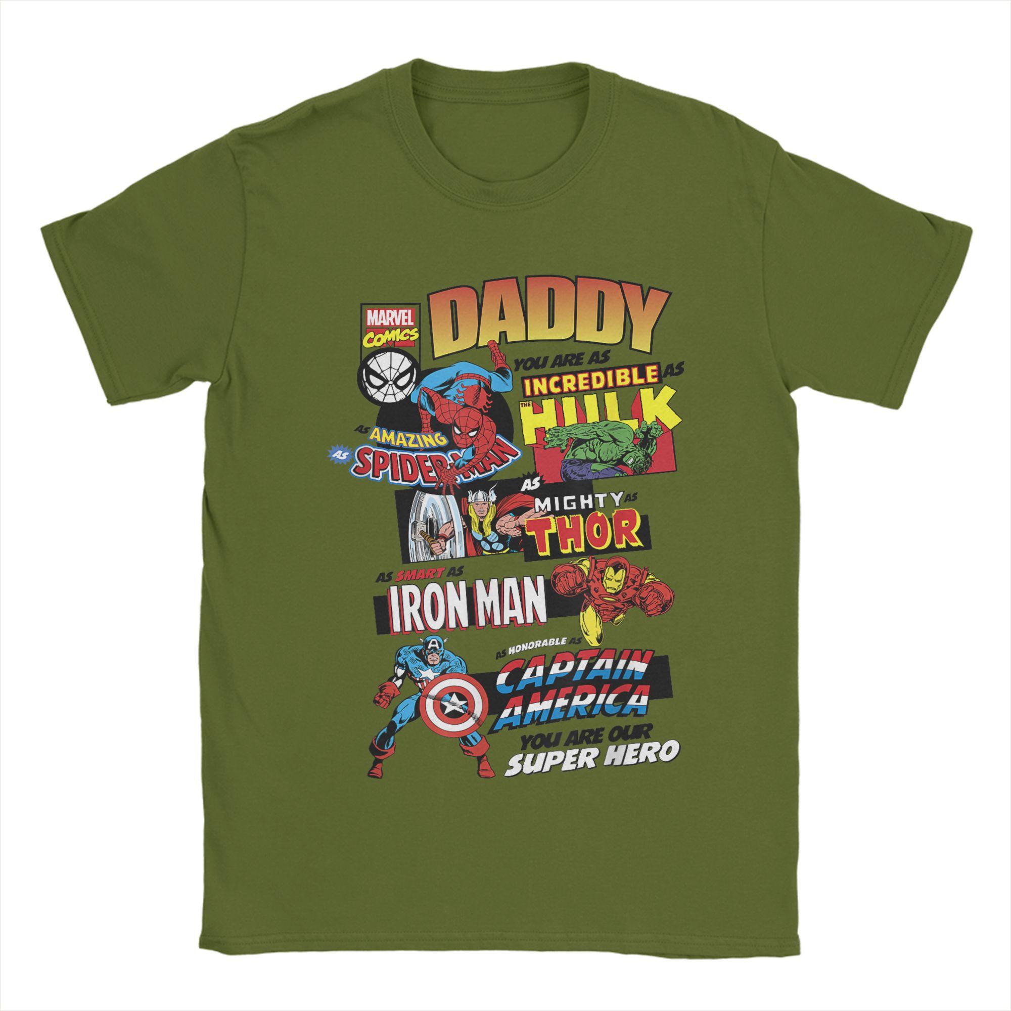 Avengers Father s Day Retro Comic Dad T-Shirt Men Cartoon Funny Cotton Tee Crewneck Short Sleeve T Shirts Unique merchandise M
Avengers Father s Day Retro Comic Dad T-Shirt Men Cartoon Funny Cotton Tee Crewneck Short Sleeve T Shirts Unique merchandise M