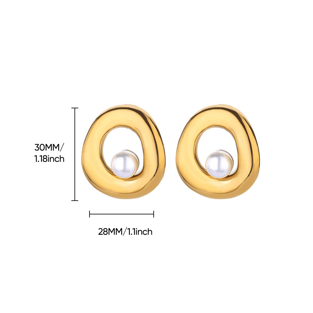 Hollow Imitation Pearl Stud Earring Women Stainless Steel Gold Color Geometric Hoop Piercing Earring Chunky Wedding Zircon Gift
Hollow Imitation Pearl Stud Earring Women Stainless Steel Gold Color Geometric Hoop Piercing Earring Chunky Wedding Zircon Gift