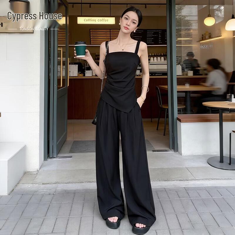 Women s Pure Color Strappy Top & Wide-Leg Pants Set XL
Women s Pure Color Strappy Top & Wide-Leg Pants Set XL