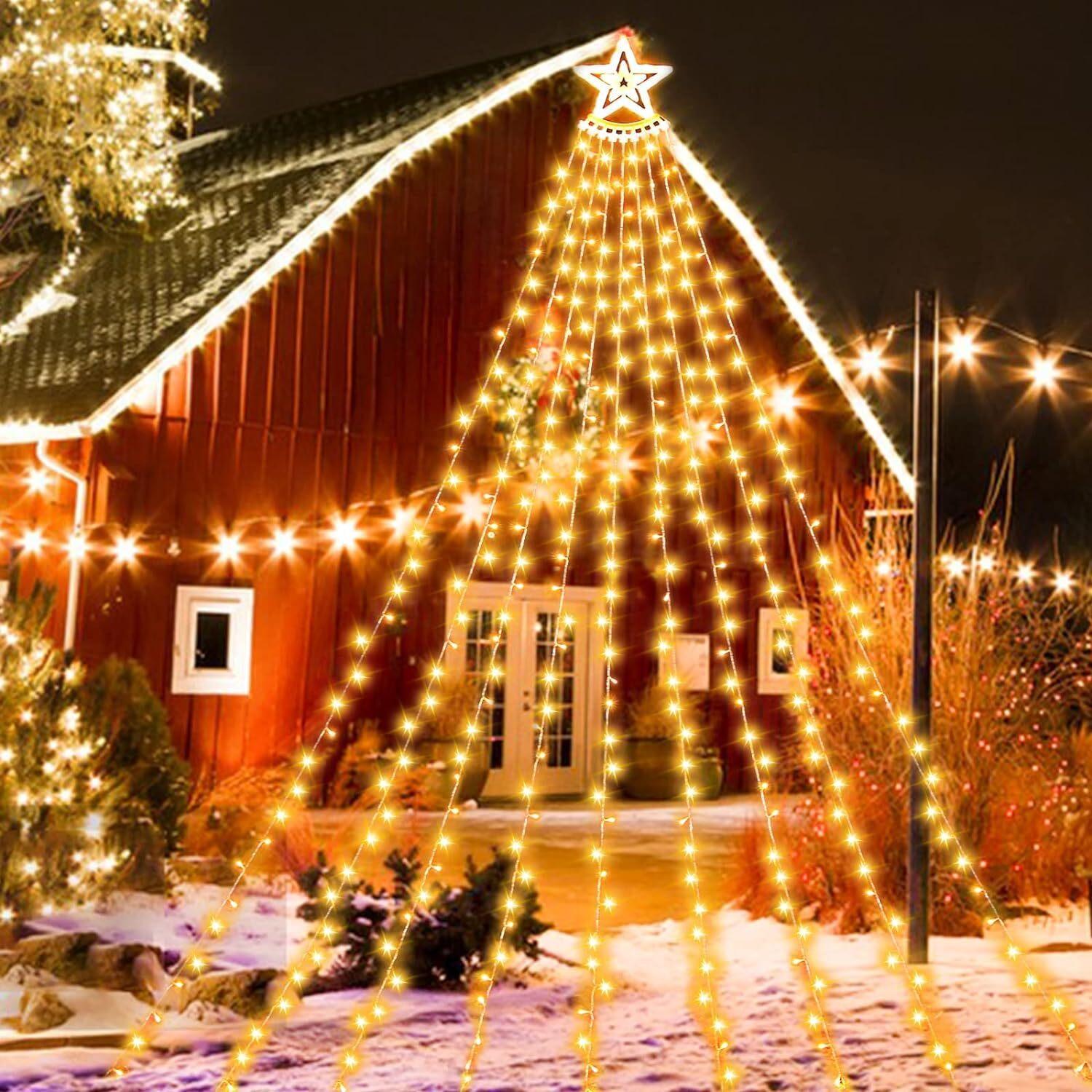 8 Modi LED Lichterkette 350 LEDs 9 Drähte * 36 LEDs IP44 Wasserfall Deko Weihnachtsbaum Beleuchtung Innen Außen чистий
8 Modi LED Lichterkette 350 LEDs 9 Drähte * 36 LEDs IP44 Wasserfall Deko Weihnachtsbaum Beleuchtung Innen Außen чистий