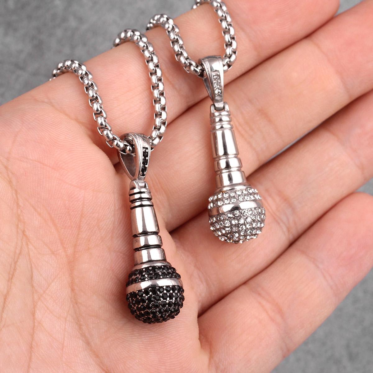Host Singer Microphone Long Men Necklace Pendant Chain Punk for Boyfriend Male Stainless Steel Jewelry Creativity Gift Wholesale Without Chain
Host Singer Microphone Long Men Necklace Pendant Chain Punk for Boyfriend Male Stainless Steel Jewelry Creativity Gift Wholesale Without Chain