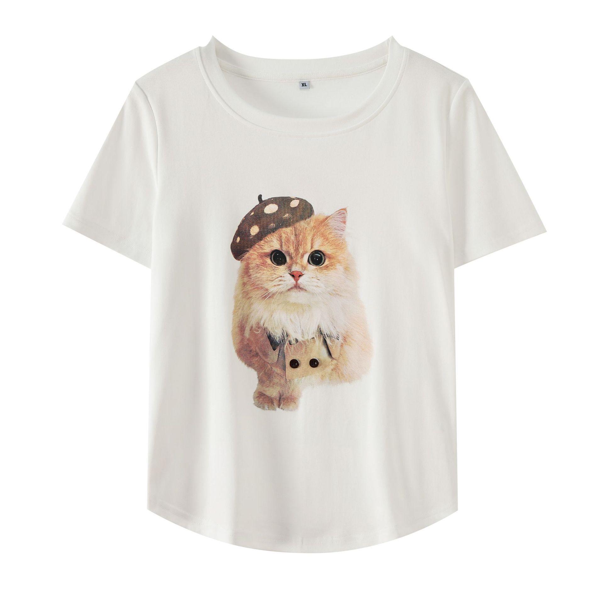 Plus Size Women s American Style Orange Cat Print T-shirt, Summer 2026, Slimming Round Neck Top. 3XL (171-190 jin) брудно-білий
Plus Size Women s American Style Orange Cat Print T-shirt, Summer 2026, Slimming Round Neck Top. 3XL (171-190 jin) брудно-білий