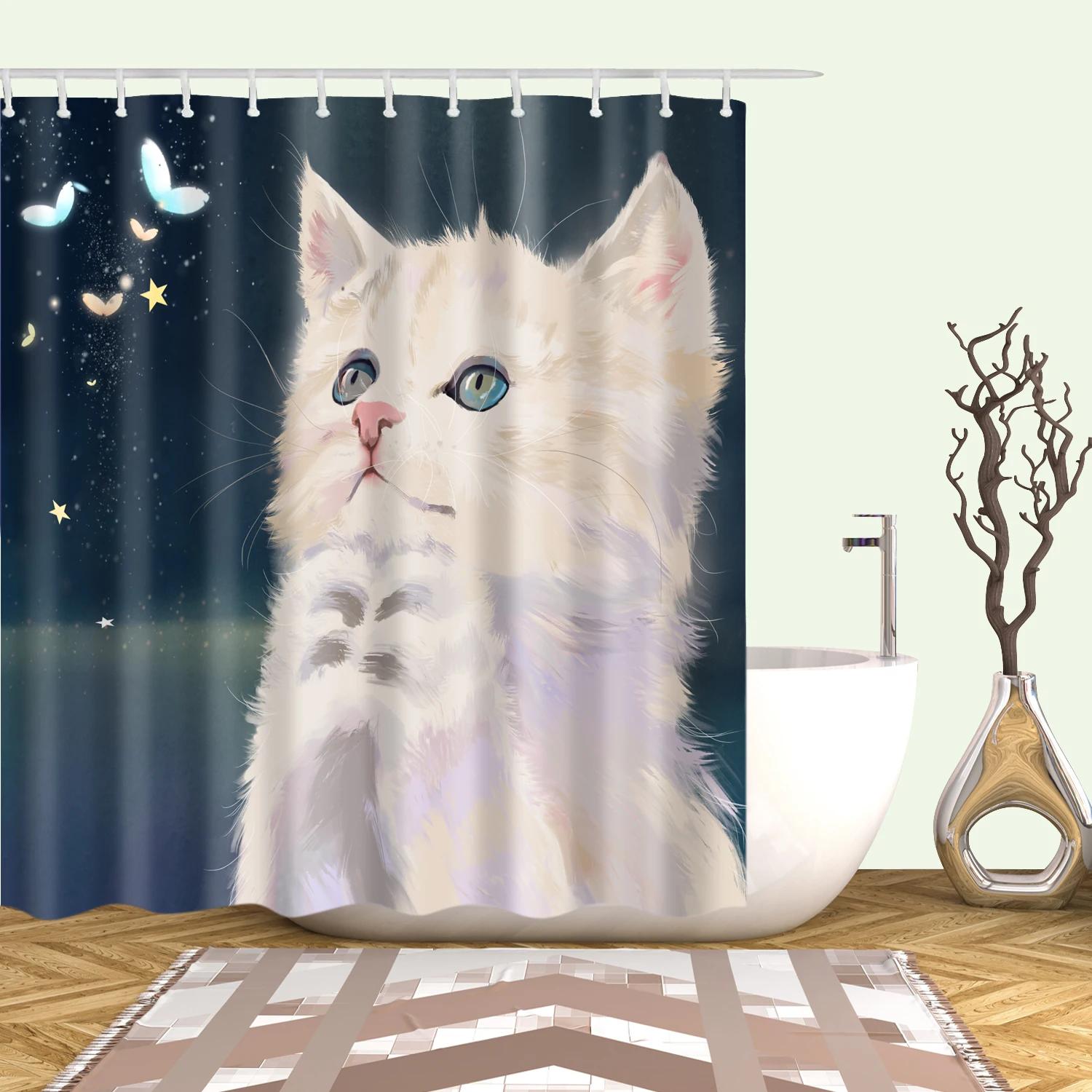Cartoon Animals Cat Bird Giraffe Shower Curtains Bathroom Curtains Waterproof Polyester Bath Screen Curtain W60H190(CM)-1 Pcs
Cartoon Animals Cat Bird Giraffe Shower Curtains Bathroom Curtains Waterproof Polyester Bath Screen Curtain W60H190(CM)-1 Pcs