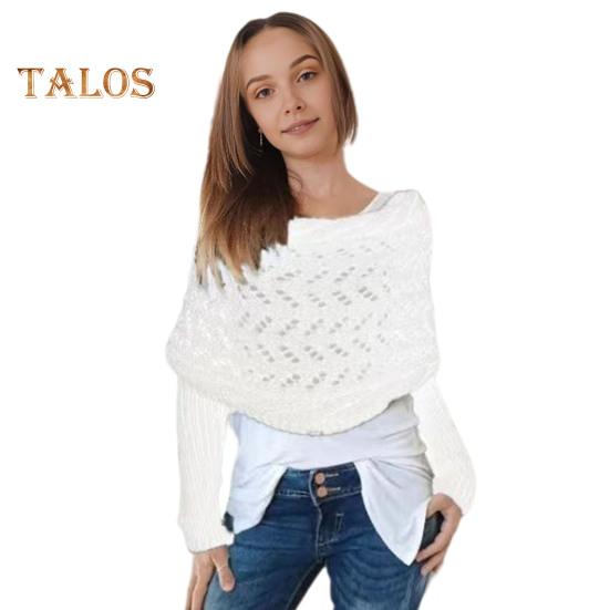 Вязаный шарф-накидка с косами и рукавами, мягкий шарф-шаль в богемном стиле, ажурный узор для вязания крючком, шарф-накидка в виде свитера белый
Вязаный шарф-накидка с косами и рукавами, мягкий шарф-шаль в богемном стиле, ажурный узор для вязания крючком, шарф-накидка в виде свитера белый