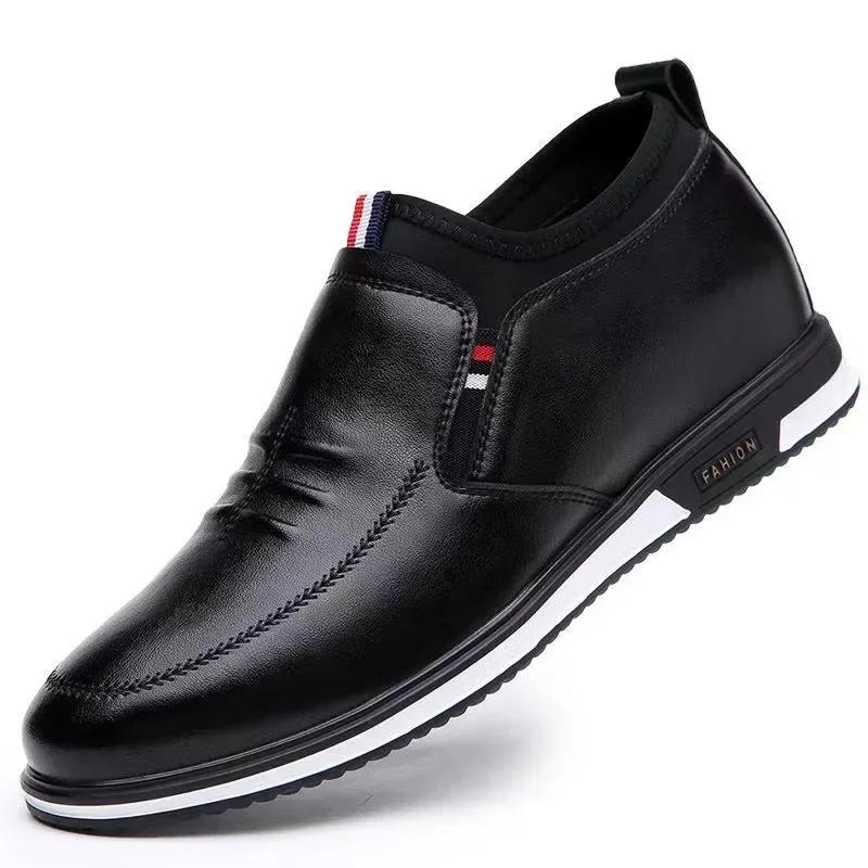 Leather Men Shoes Business Leisure Shoes for Men Breathable Loafers Easy-Wearing Male Comfort Flats Fashion New Men Shoes 44 чорний
Leather Men Shoes Business Leisure Shoes for Men Breathable Loafers Easy-Wearing Male Comfort Flats Fashion New Men Shoes 44 чорний