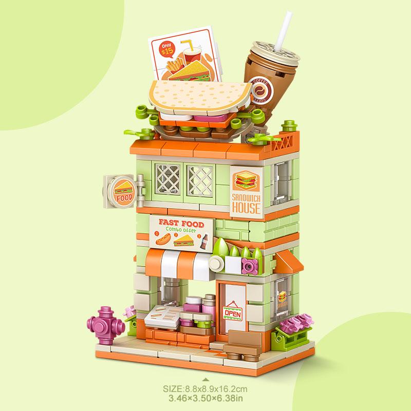 Набор строительных блоков с видом на улицу города, сделай сам, мороженое, кофе, цветочный магазин, модель строительной игрушки, идеально подходит для домашнего декора и праздничных подарков
Набор строительных блоков с видом на улицу города, сделай сам, мороженое, кофе, цветочный магазин, модель строительной игрушки, идеально подходит для домашнего декора и праздничных подарков