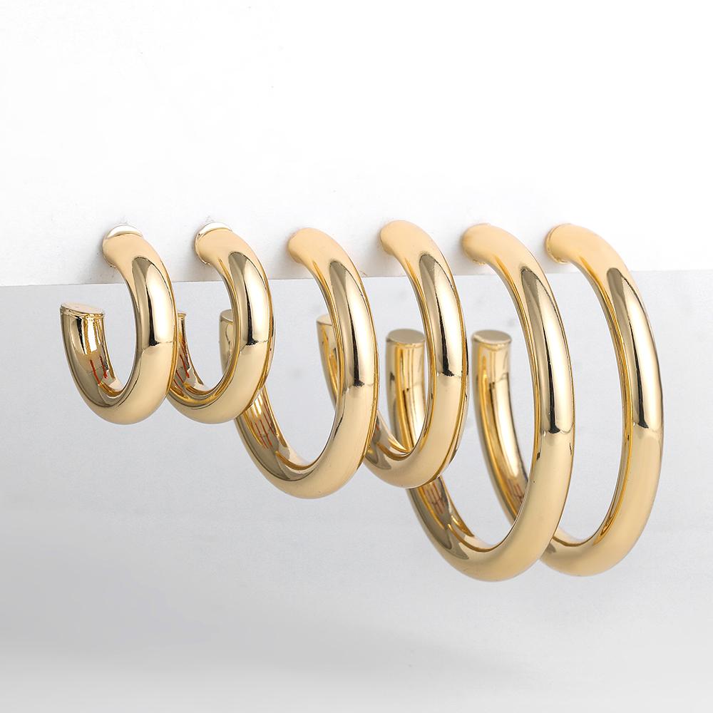 3pair Classic Copper Alloy Big Hoop Earrings Set for Women Fashion Oversize Round Circle Statement Earrings Vintage Zircon Gift
3pair Classic Copper Alloy Big Hoop Earrings Set for Women Fashion Oversize Round Circle Statement Earrings Vintage Zircon Gift