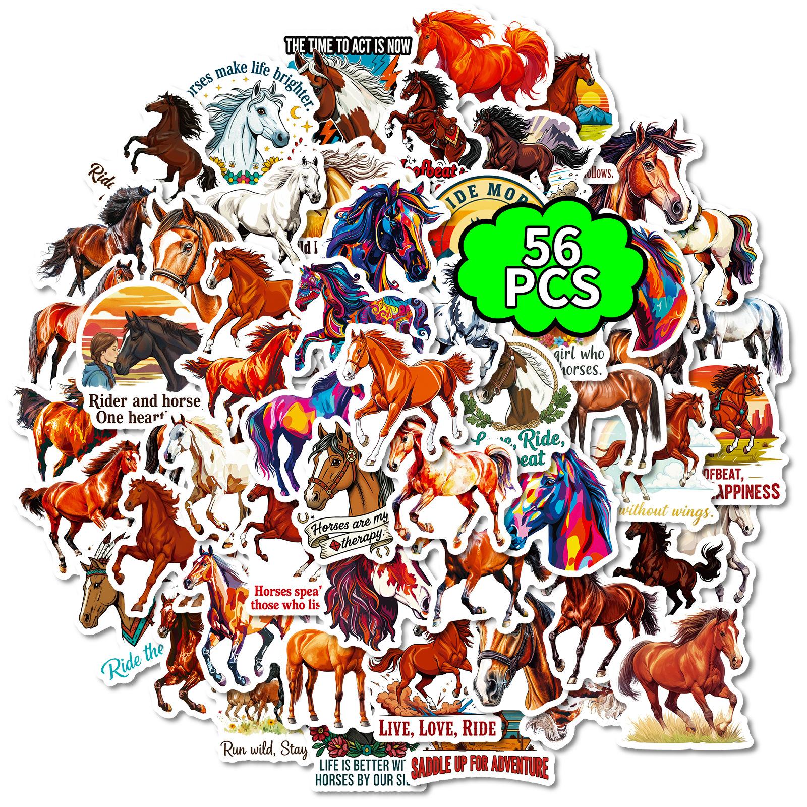 New 56 Colorful Horse Inspirational Stickers, Galloping Horse Pattern Warm Heart Quotes Hand Account Diy Horse Lovers Decorative Stickers
New 56 Colorful Horse Inspirational Stickers, Galloping Horse Pattern Warm Heart Quotes Hand Account Diy Horse Lovers Decorative Stickers