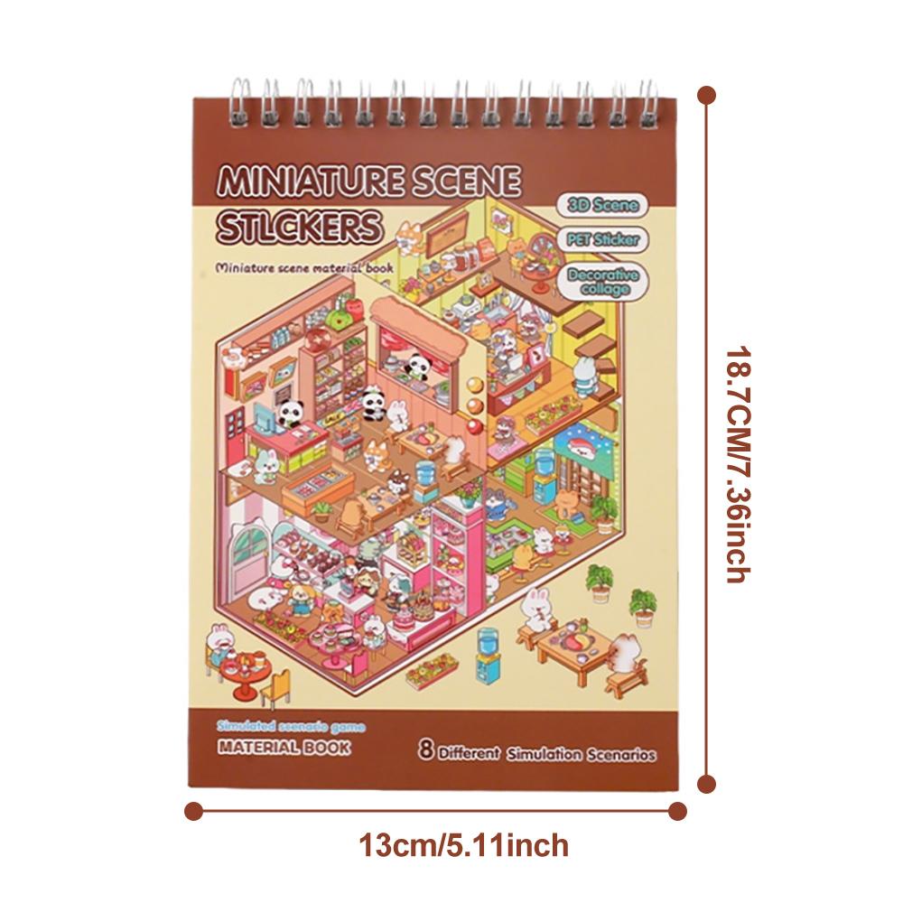 8 Styles Scenes Cartoon Landscape Sticker Book DIY 3D Miniature Scenes Stickers Girls Mini Busy Book Birthday Gifts For Kids коричневый
8 Styles Scenes Cartoon Landscape Sticker Book DIY 3D Miniature Scenes Stickers Girls Mini Busy Book Birthday Gifts For Kids коричневый