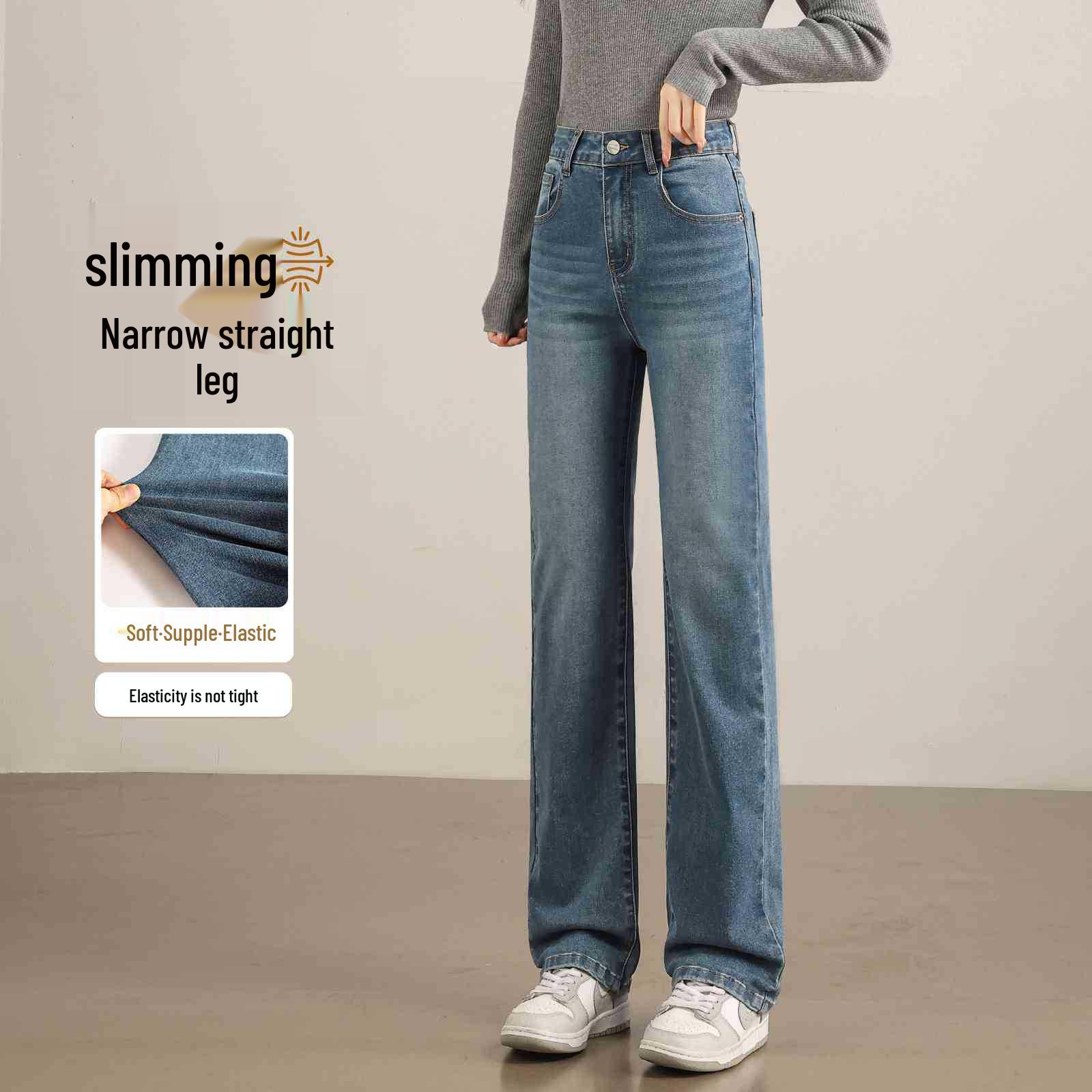 Women s High Waist Slim Straight Leg Jeans - Stylish Deep Color, Petite Fit for Spring/Autumn 31 (136-145 lbs) серый/синий
Women s High Waist Slim Straight Leg Jeans - Stylish Deep Color, Petite Fit for Spring/Autumn 31 (136-145 lbs) серый/синий