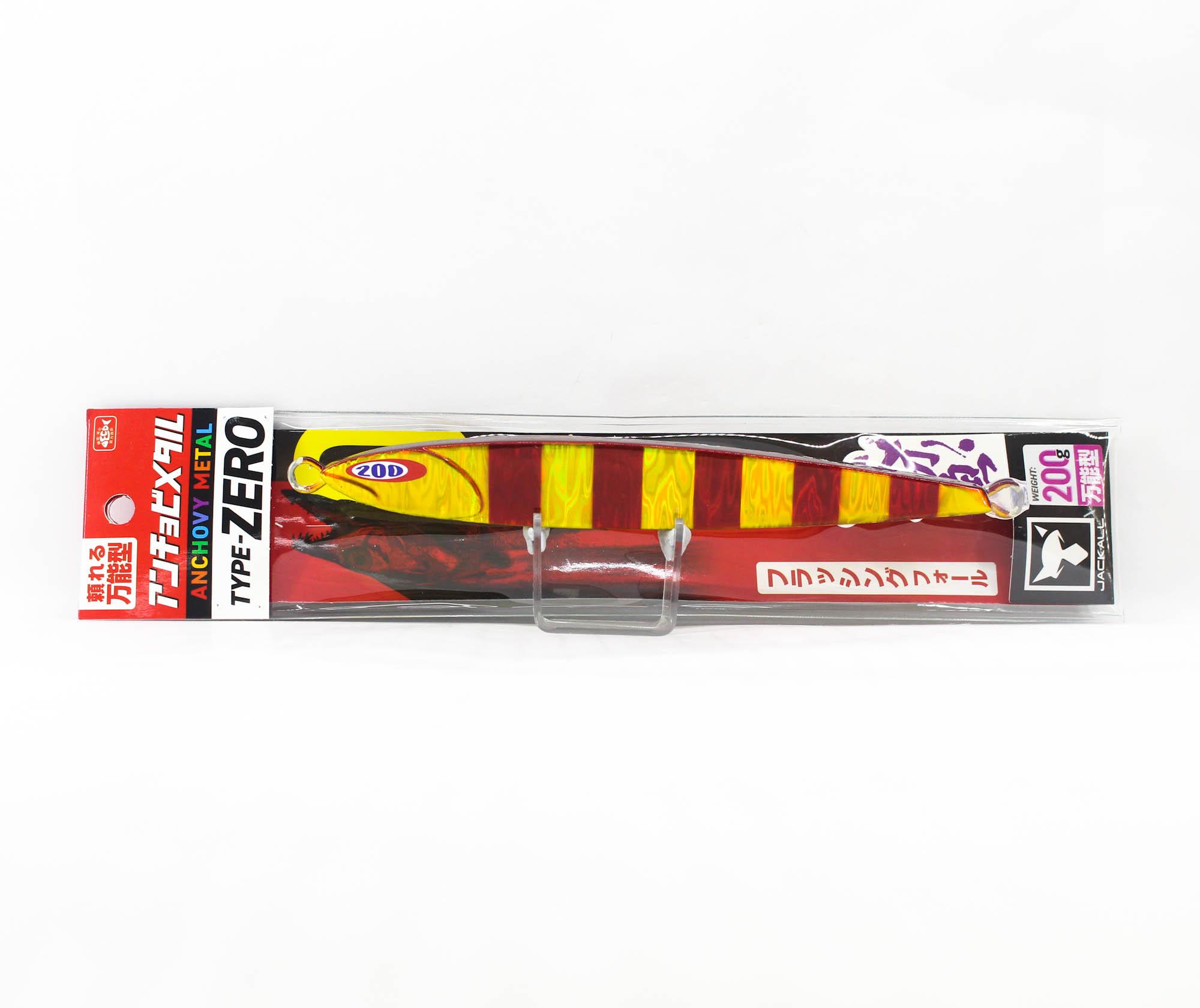 Jackall Metal Jig Anchovy Type 0 Flush Fall 200g Red Gold Stripe (8496)
Jackall Metal Jig Anchovy Type 0 Flush Fall 200g Red Gold Stripe (8496)