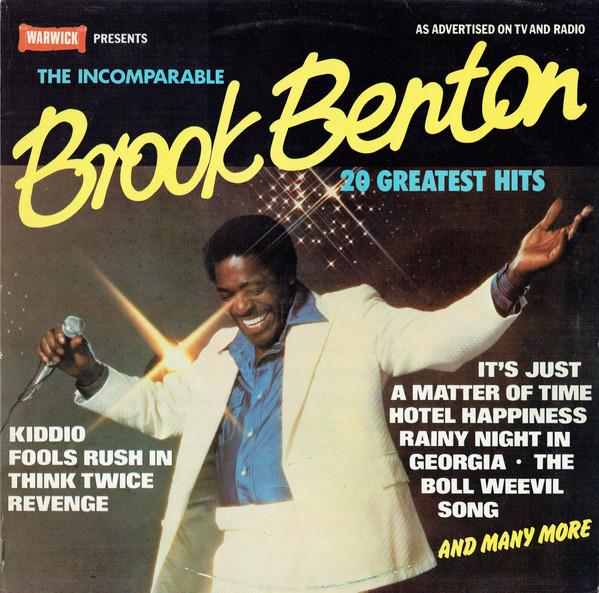 LP Record BROOK BENTON - The Incomparable Brook Benton WW5031 Warwick Records 1977 UK Soul/Funk Used
LP Record BROOK BENTON - The Incomparable Brook Benton WW5031 Warwick Records 1977 UK Soul/Funk Used