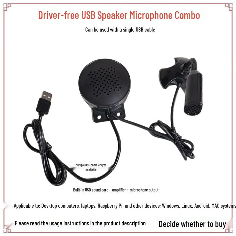 All-in-One USB Speaker and Microphone for Desktop, Laptop, Raspberry Pi Classic - 25CM
All-in-One USB Speaker and Microphone for Desktop, Laptop, Raspberry Pi Classic - 25CM