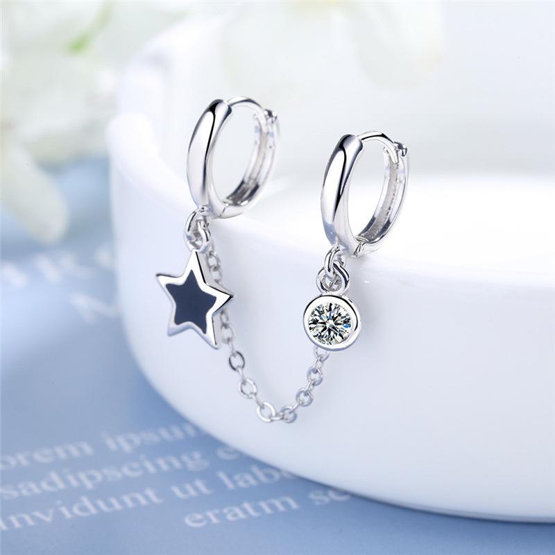1pc Double Ear Hole Link Chain Hoop Earring Double Circle Star Zircon Pendant Cartilage Earring Piercing Zircon
1pc Double Ear Hole Link Chain Hoop Earring Double Circle Star Zircon Pendant Cartilage Earring Piercing Zircon