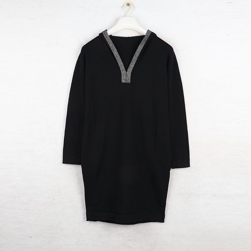 Sunshine House Spring New Arrival Export European and American Women s Clothing Hooded Loose Long Sleeves Knitting Dress Sweater Plus Size Black L: Bust size 112
Sunshine House Spring New Arrival Export European and American Women s Clothing Hooded Loose Long Sleeves Knitting Dress Sweater Plus Size Black L: Bust size 112