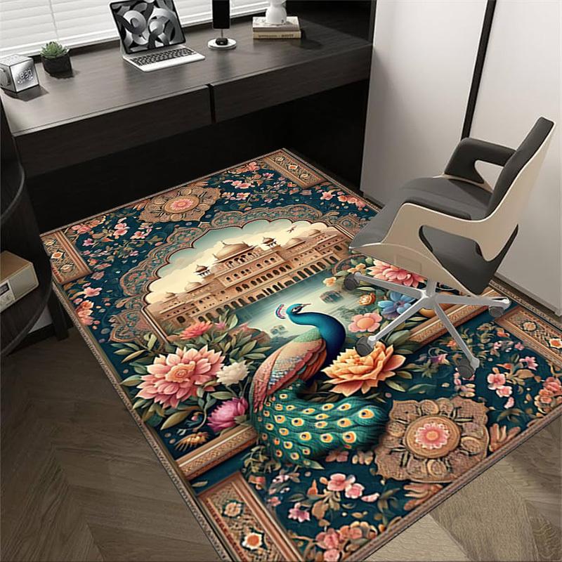 1PC Peacock Palace Non-Slip Floor Carpet Compatible for Office&Living Room&Bedroom&Dining room - Flat - Weave Machine-S0347 60cm by 90cm
1PC Peacock Palace Non-Slip Floor Carpet Compatible for Office&Living Room&Bedroom&Dining room - Flat - Weave Machine-S0347 60cm by 90cm